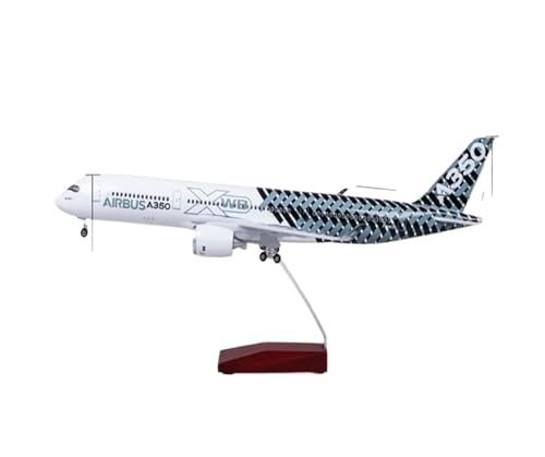 WJXNNON Für A350 Airbus-Modellflugzeuge, Druckguss, gesammeltes Geschenk von Luftfahrtbegeisterten, 47 cm(No Light) von WJXNNON