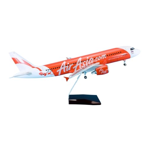 WJXNNON Für Air Asia.com Flugzeugmodell mit Rädern Flugzeugflugzeuge Airbus A320-200 ABS-Material 1:80 47cm von WJXNNON