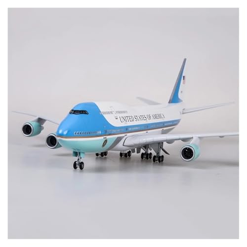 WJXNNON Für Air Force One Airlines 747 Flugzeugmodell Mit Licht Und Rad, Druckguss-Flugzeuge Für Sammeln, Ausstellen Oder Verschenken, Maßstab 1/150(No Light) von WJXNNON