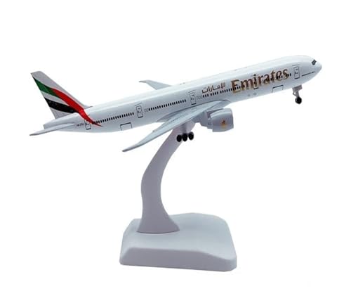 WJXNNON Für Air France Airlines Boeing 777 Metall-Druckguss-Flugzeugmodell Mit Fahrwerken, 20 cm(B777 Emirates) von WJXNNON