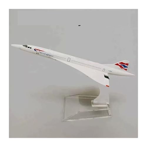 WJXNNON Für Air France-Legierungsflugzeugmodell Im Maßstab 1:400, Metall, 16 cm(British Concord) von WJXNNON