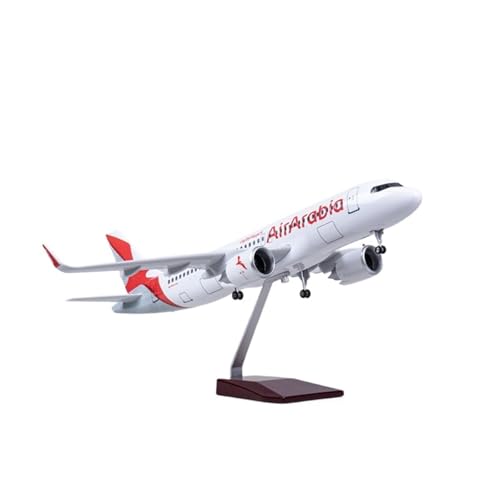 WJXNNON Für AirArabia AirlinesDruckguss-Harzmodellflugzeug Mit Licht Und Radflugzeugsammlung 47CM 1:80(No Light) von WJXNNON