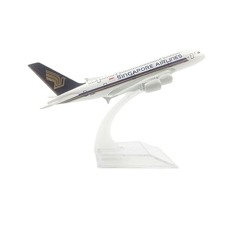 WJXNNON Für Airbus A380 Airlines Flugzeug Metall Flugzeug Modell Spielzeug Geschenk Sammlerstück Display 16CM(Singapore A380) von WJXNNON