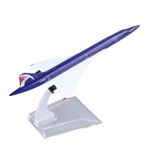 WJXNNON Für Airways Concorde-Modell Flugzeug Aus Druckgussmetall 16cm Flugzeugmodell 1:400(Blue) von WJXNNON