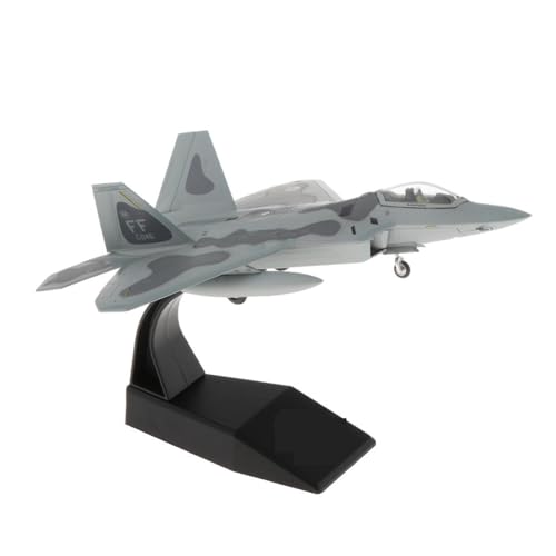 WJXNNON Für Amerikanisches F-22 Fighter Raptor Flugzeug-Flugzeugmodell, Druckguss-Flugzeugmodell Mit Ständer, Geschenk 1/100 von WJXNNON