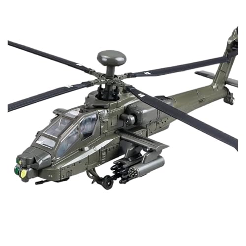 WJXNNON Für Apache Armed Helicopter Alloy Diecast Flugzeugmodell Simulation Sound Light Flugzeugmodell Sammlung Geschenke(Green with Box) von WJXNNON