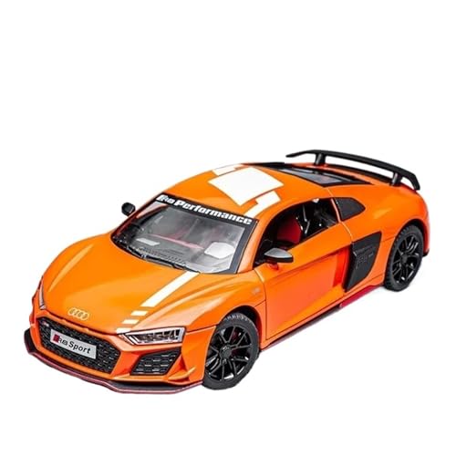 WJXNNON Für Audi R8 Sport Legierung Druckguss Spielzeug Modell Rad Lenkung Sound Und Licht Kinder Spielzeug Sammlerstücke Geschenk 1:24(Purple) von WJXNNON