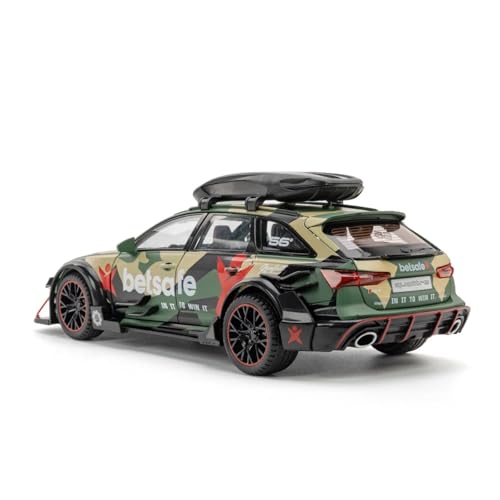 WJXNNON Für Audi RS6 Modifizierte Fahrzeuge Automodell Spielzeug Legierung Diecast Mit Zurückziehen Licht & Sound Modellautos Geschenke 1/24(Green) von WJXNNON