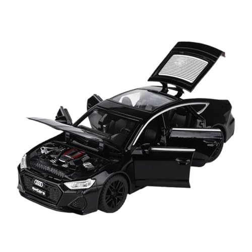 WJXNNON Für Audi RS7 Sportback, Legierungsauto, Druckguss- Und Spielzeugfahrzeuge, Automodell, Sound Und Licht, Pullback-Auto, Spielzeug, Geschenke, 1:32(Black) von WJXNNON