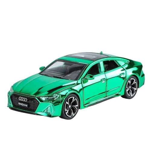 WJXNNON Für Audi RS7 Sportback, Legierungsauto, Druckguss- Und Spielzeugfahrzeuge, Automodell, Sound Und Licht, Pullback-Auto, Spielzeug, Geschenke, 1:32(Green) von WJXNNON