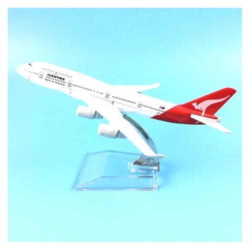 WJXNNON Für Australian Australia Qantas Airlines Boeing 747 Flugzeugmodell Aus Metalllegierung, Sammlergeschenk, 16 cm von WJXNNON