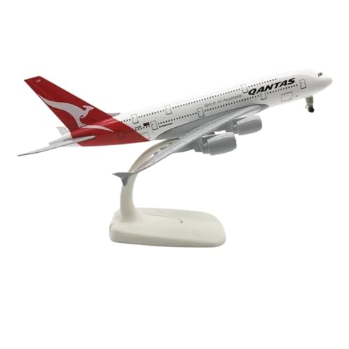 WJXNNON Für Australische Qantas Airbus A380 Airlines Flugzeugmodell Druckguss-Flugzeug-Modellflugzeug Mit Fahrwerken 20 cm von WJXNNON