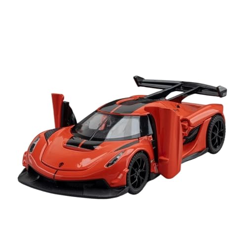 WJXNNON Für Automodell Spielzeug Legierung Karosserie Druckguss Supercar Modelle Türen Geöffnet Sound Licht Kinderspielzeug Geschenke 1:32(Orange) von WJXNNON