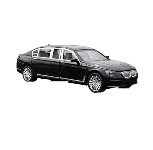 WJXNNON Für BMW 7er 760i Autolegierung Automodell Simulation Autodekoration Sammlung Geschenk Spielzeug Druckgussmodell 1:24(Black with Box) von WJXNNON