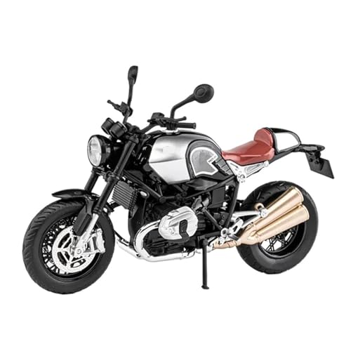 WJXNNON Für BMW Legierung Retro Sport Motorrad Modell Diecast Metall Racing Sound Und Licht Spielzeug Geschenk 1:12(Silver-from Box) von WJXNNON