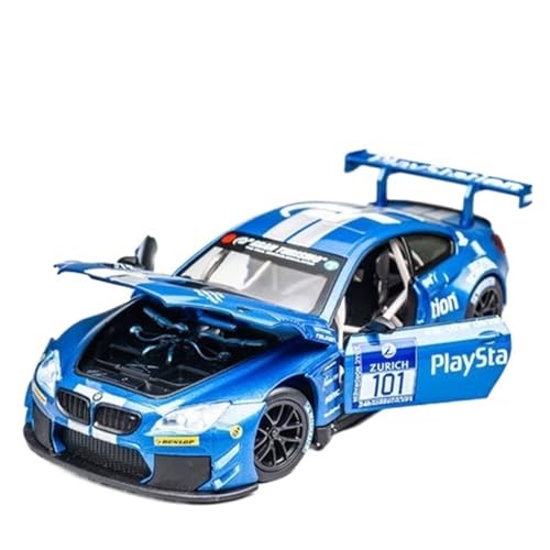 Für BMW M4 GT3 Legierung Sportwagen Druckguss Modell Simulation Sound Und Licht Sammlung Kinder Spielzeug Geschenk 1:24(M6 GT3 101) von WJXNNON