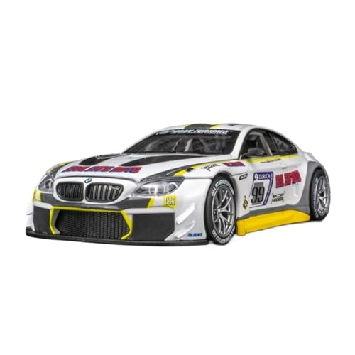 WJXNNON Für BMW M4 GT3 Legierung Sportwagen Druckguss Modell Simulation Sound Und Licht Sammlung Kinder Spielzeug Geschenk 1:24(M6 GT3 99) von WJXNNON