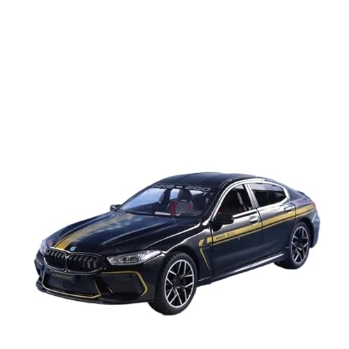 WJXNNON Für BMW M8 MH8 8 Legierung Automodell Druckguss Metall Spielzeugautomodell Sound und Licht Hohe Simulation Kindergeschenk 1:24(Black No Box) von WJXNNON