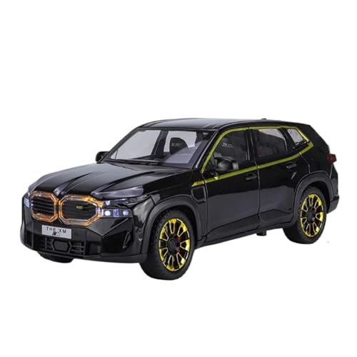 WJXNNON Für BMW SUV-Legierungs-Sportwagenmodell, Druckguss-Metallmodell, Hochsimulierte Sound- Und Lichtkollektion, Kinderspielzeug, Geschenk, 1:24(Black) von WJXNNON