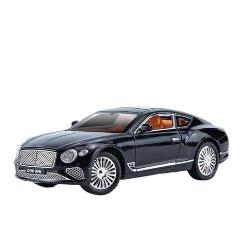 WJXNNON Für Bentley Continental 1:24 Legierung Automodell Mit Sound-Licht-Simulation Pull Back Automodell Ornamente Spielzeug(Black) von WJXNNON