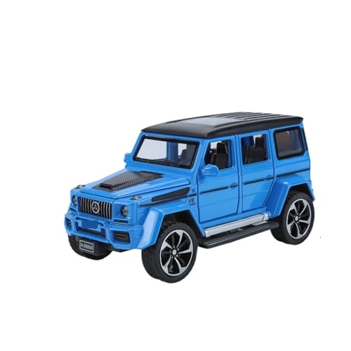 WJXNNON Für Benz G63 Miniaturen Offroad-SUV Legierung Metall Druckguss Modell Auto Sound & Licht Sammlung Kinder Spielzeug Für Geschenke 1:32(Blue) von WJXNNON