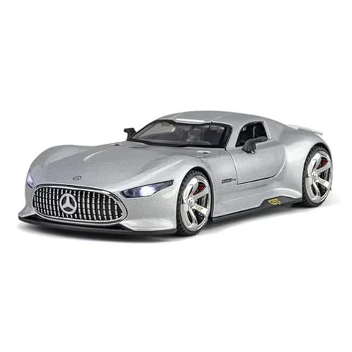 WJXNNON Für Benzs GT Legierung Sportwagen Modell Diecast Metall Auto Fahrzeug Modell Sound Und Licht Kinder Spielzeug Geschenk 1:32(Silver-Boxed) von WJXNNON