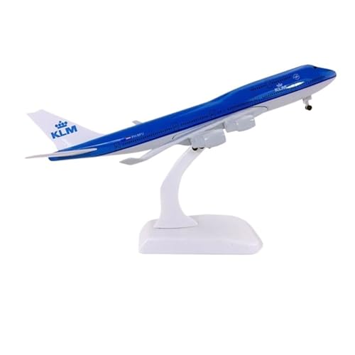 WJXNNON Für Boeing B747 Airlines Flugzeugmodelle Flugzeuge Mit Fahrgeschenkensammlung 20 cm(KLM B747) von WJXNNON