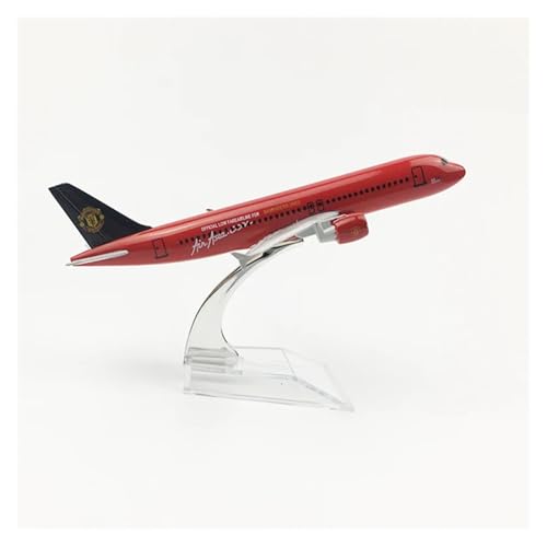 WJXNNON Für Boeing B747 B787 Airbus A380 Modell Flugzeug Geschenk Flugzeug Modell Metall Druckguss Modelle Spielzeug Sammlung 16 cm(AirAsia Red A320) von WJXNNON