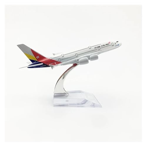 WJXNNON Für Boeing B747 B787 Airbus A380 Modell Flugzeug Geschenk Flugzeug Modell Metall Druckguss Modelle Spielzeug Sammlung 16 cm(Asiana A380) von WJXNNON