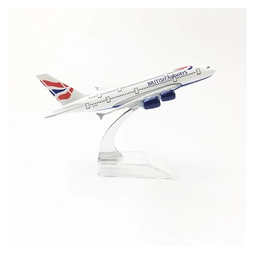 WJXNNON Für Boeing B747 B787 Airbus A380 Modell Flugzeug Geschenk Flugzeug Modell Metall Druckguss Modelle Spielzeug Sammlung 16 cm(British A380) von WJXNNON