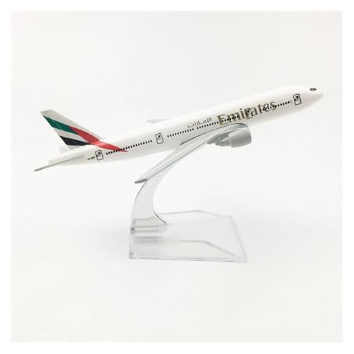 WJXNNON Für Boeing B747 B787 Airbus A380 Modell Flugzeug Geschenk Flugzeug Modell Metall Druckguss Modelle Spielzeug Sammlung 16 cm(Emirates B777) von WJXNNON