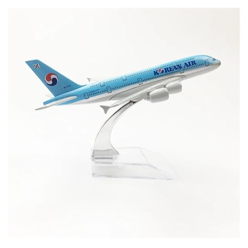 WJXNNON Für Boeing B747 B787 Airbus A380 Modell Flugzeug Geschenk Flugzeug Modell Metall Druckguss Modelle Spielzeug Sammlung 16 cm(Korea A380) von WJXNNON