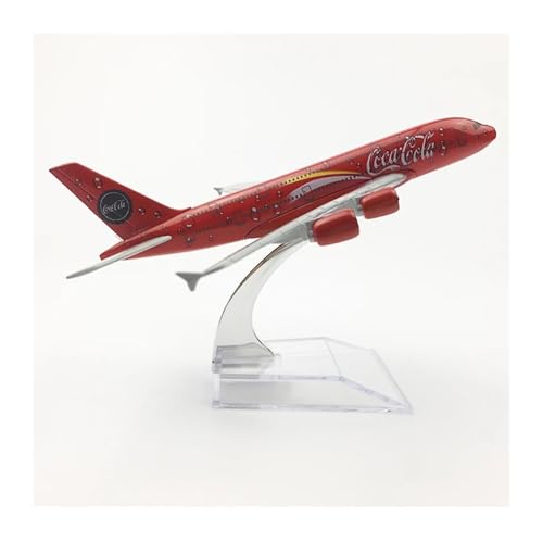 WJXNNON Für Boeing B747 B787 Airbus A380 Modell Flugzeug Geschenk Flugzeug Modell Metall Druckguss Modelle Spielzeug Sammlung 16 cm(Red A380) von WJXNNON