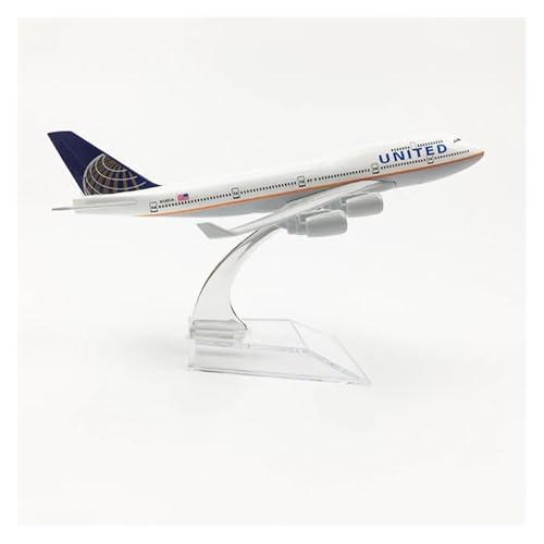 WJXNNON Für Boeing B747 B787 Airbus A380 Modell Flugzeug Geschenk Flugzeug Modell Metall Druckguss Modelle Spielzeug Sammlung 16 cm(United B747) von WJXNNON