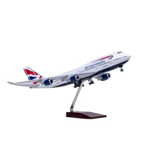 WJXNNON Für British Airways Boeing 747 Flugzeug Modell Flugzeug Druckguss Flugzeug Mit Rad Gesammelt Geschenk 1:150(NO Light) von WJXNNON