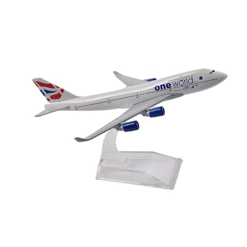 WJXNNON Für British Airways Concord Flugzeugmodellflugzeug, Druckguss-Metallflugzeugmodell, Geschenkkollektion, 16 cm, Maßstab 1:400(British B747) von WJXNNON