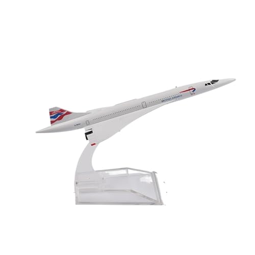 WJXNNON Für British Airways Concord Flugzeugmodellflugzeug, Druckguss-Metallflugzeugmodell, Geschenkkollektion, 16 cm, Maßstab 1:400(British Concord) von WJXNNON