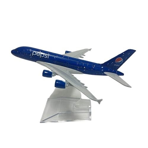 WJXNNON Für British Airways Concord Flugzeugmodellflugzeug, Druckguss-Metallflugzeugmodell, Geschenkkollektion, 16 cm, Maßstab 1:400(PEPSIO A380) von WJXNNON