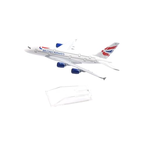 WJXNNON Für British Airways Pflaumenblume Boeing B777 Flugzeug Modell Flugzeug Diecast Metall Spielzeug Geschenk 1:400 16 cm(British Airways A380) von WJXNNON