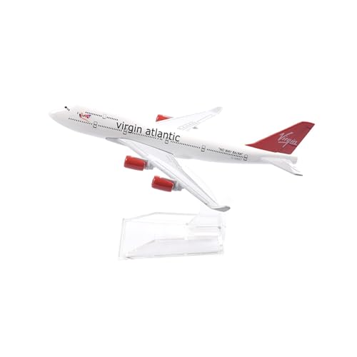 WJXNNON Für British Airways Pflaumenblume Boeing B777 Flugzeug Modell Flugzeug Diecast Metall Spielzeug Geschenk 1:400 16 cm(Virgin B747) von WJXNNON