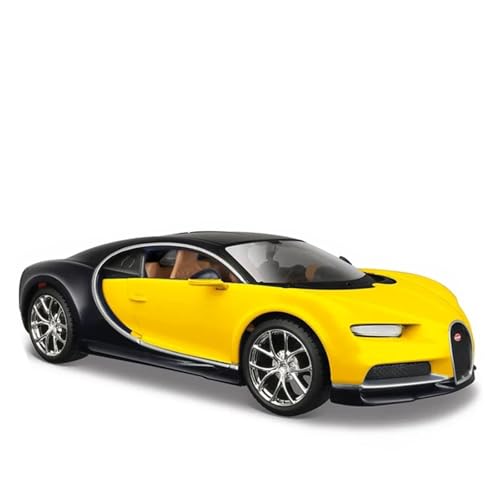 WJXNNON Für Bugatti Chiron Alloy Racing Die Cast Car Statische Erwachsenensammlung Modell Geschenk 1:24(Yellow and Black) von WJXNNON