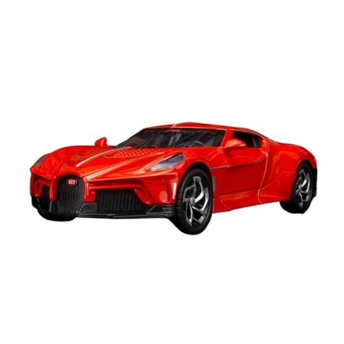 WJXNNON Für Bugatti Legierung Supercar Diecast Modell Ornament Trendy Dekorationen Geburtstag Geschenk Für Kind 1:24(Red Box) von WJXNNON