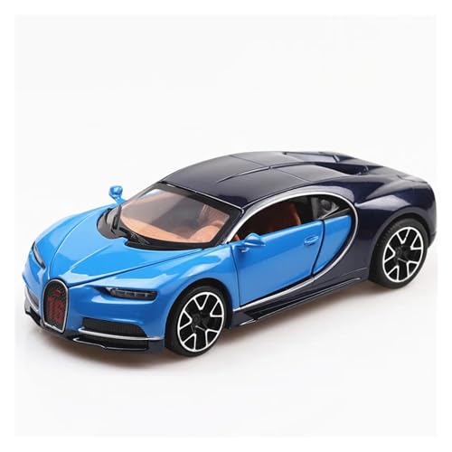 WJXNNON Für Bugatti Sportwagenmodell Aus Legierung, Druckguss Und Spielzeug-Supersportwagenmodell Aus Metall, Simulationsserie 1:32(Blue) von WJXNNON