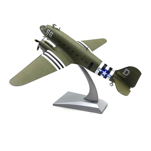 WJXNNON Für C-47 Transport Flugzeug Flugzeug Metall Flugzeug Modell Militär Flugzeug Modell Druckguss Flugzeug Modell Spielzeug Geschenk 1/100 von WJXNNON