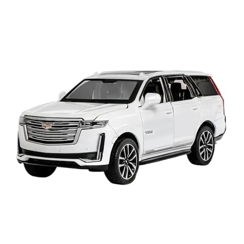 WJXNNON Für Cadillac Offroad-Auto, Legierung, Druckguss-Metall, Automodell, Sound- Und Lichtspielzeug, Display, 1:32(White No Box) von WJXNNON