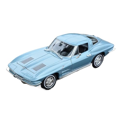 WJXNNON Für Chevrolet Corvette 1963 Legierung Automodell Druckguss & Spielzeugfahrzeuge Sammeln Sie Auto-Spielzeugjungen-Geburtstagsgeschenke Im Maßstab 1:24(Blue) von WJXNNON