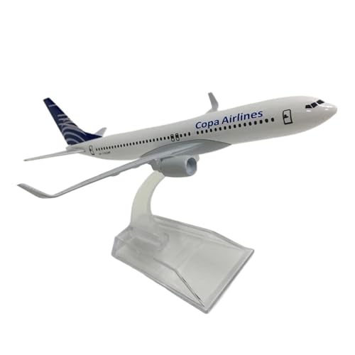 WJXNNON Für Copa Airlines Boeing B737-800 Modellflugzeug, Druckgussmetall, Maßstab 1/400, 16 cm von WJXNNON