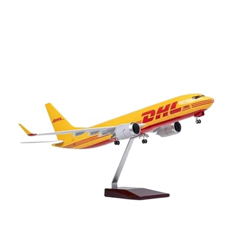 WJXNNON Für DHL Cargo Express B737 Model Airline Mit Basis -Fahrradflugzeugharzflugzeugmodellsammlung 47 cm 1:85 von WJXNNON