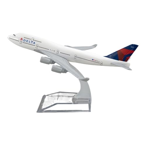 WJXNNON Für Delta Airlines Airlines Boeing 747 Flugzeugmodell Spielzeug Dekoration Geschenkkollektion 16 cm von WJXNNON