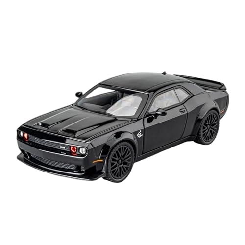 WJXNNON Für Dodge Challenger Legierung Automodell Sound Und Licht Spielzeug Geschenk 1:24(1 32 Black) von WJXNNON